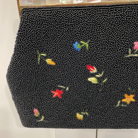 Vintage Glass Beaded/Embroidered Handbag - Picture 8 of 14